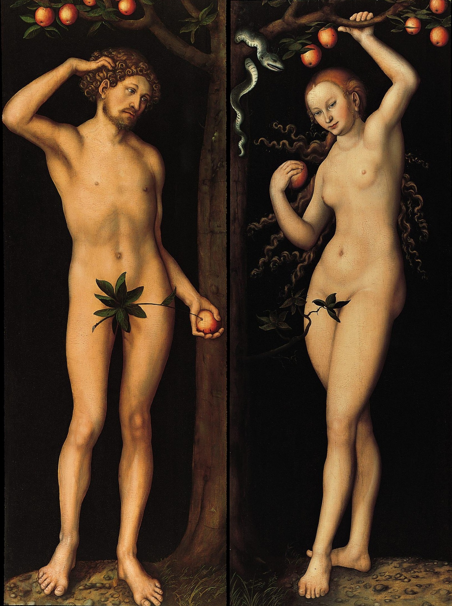 Lucas_Cranach_d.Ä._-_Adam_und_Eva_(Gemäldepaar),_Norton_Simon_Museum