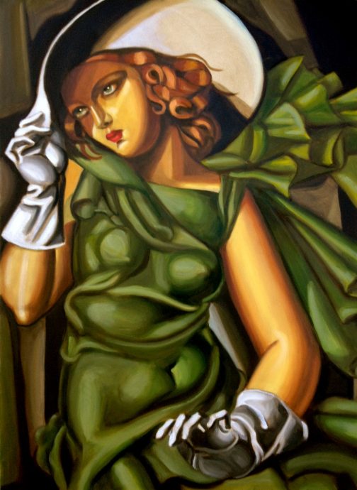Woman with a Green Glove