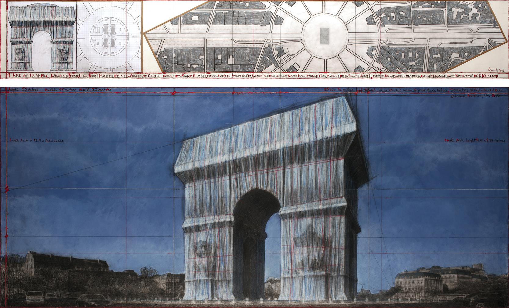L'Arc de Triomphe, Wrapped - L'Arc de Triomphe, Wrapped (Project for Paris) Place de l'Etoile – Charles de Gaulle (1)