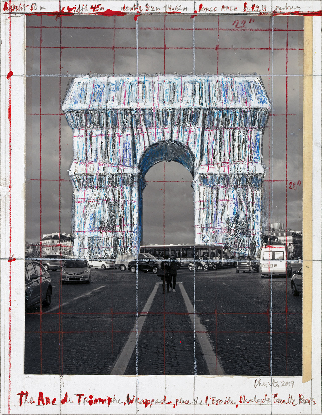 L'Arc de Triomphe, Wrapped - The Arc de Triomphe, Wrapped, Place de l'Etoile, Charles de Gaulle, Paris