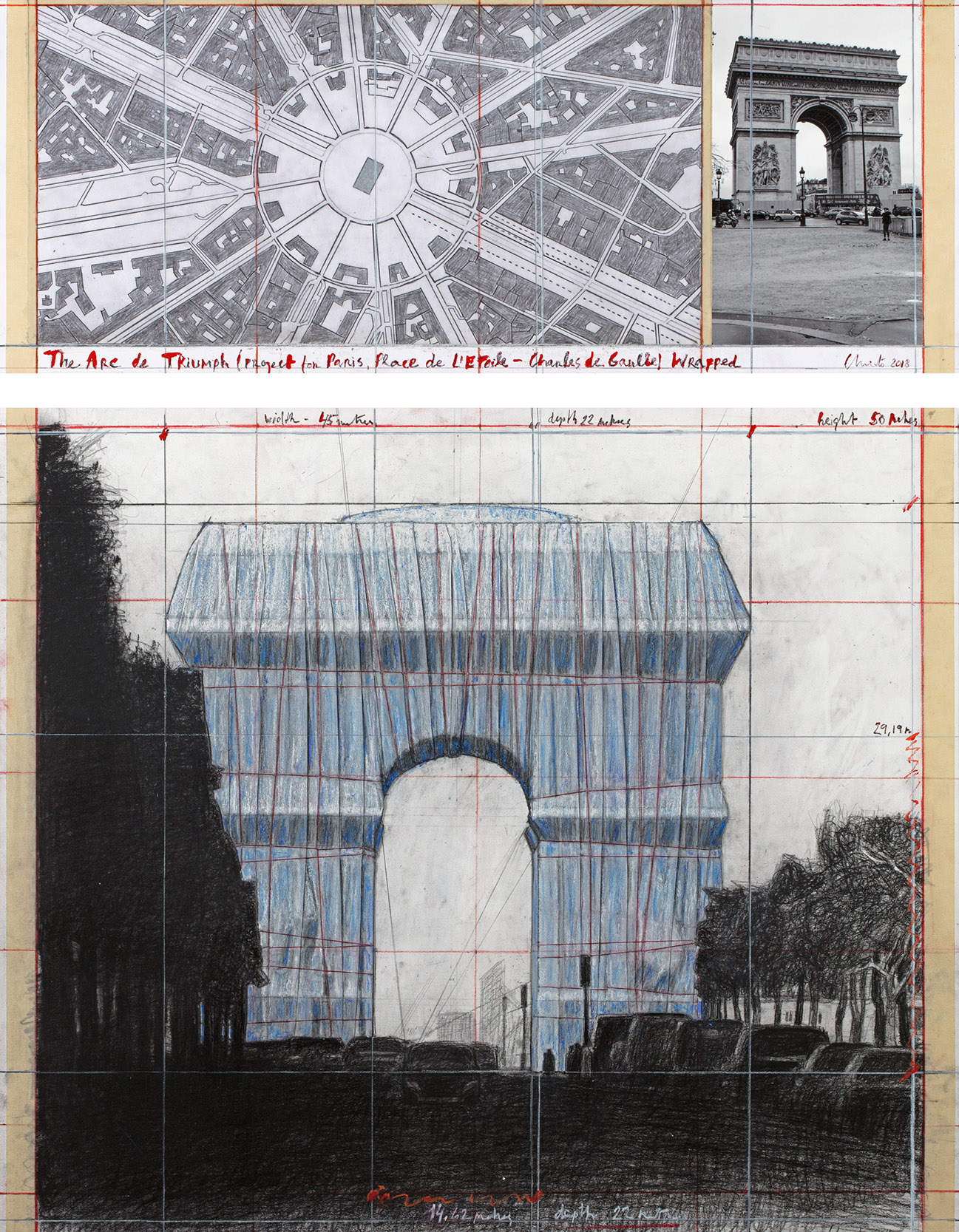 L'Arc de Triomphe, Wrapped - The Arc de Triumph (Project for Paris, Place de l'Etoile – Charles de Gaulle) Wrapped