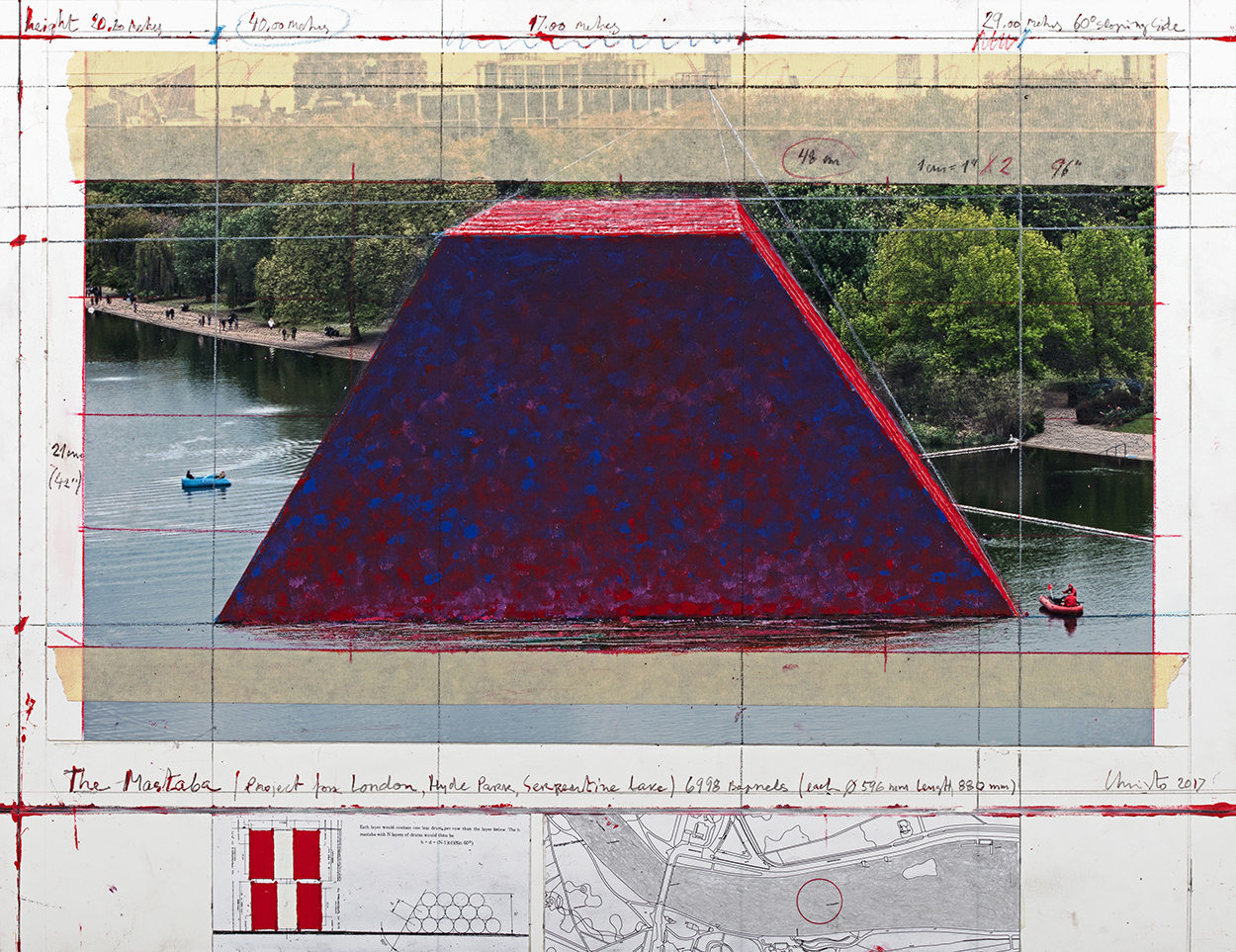 The London Mastaba - The Mastaba (Project for London, Hyde Park, Serpentine Lake) (2)