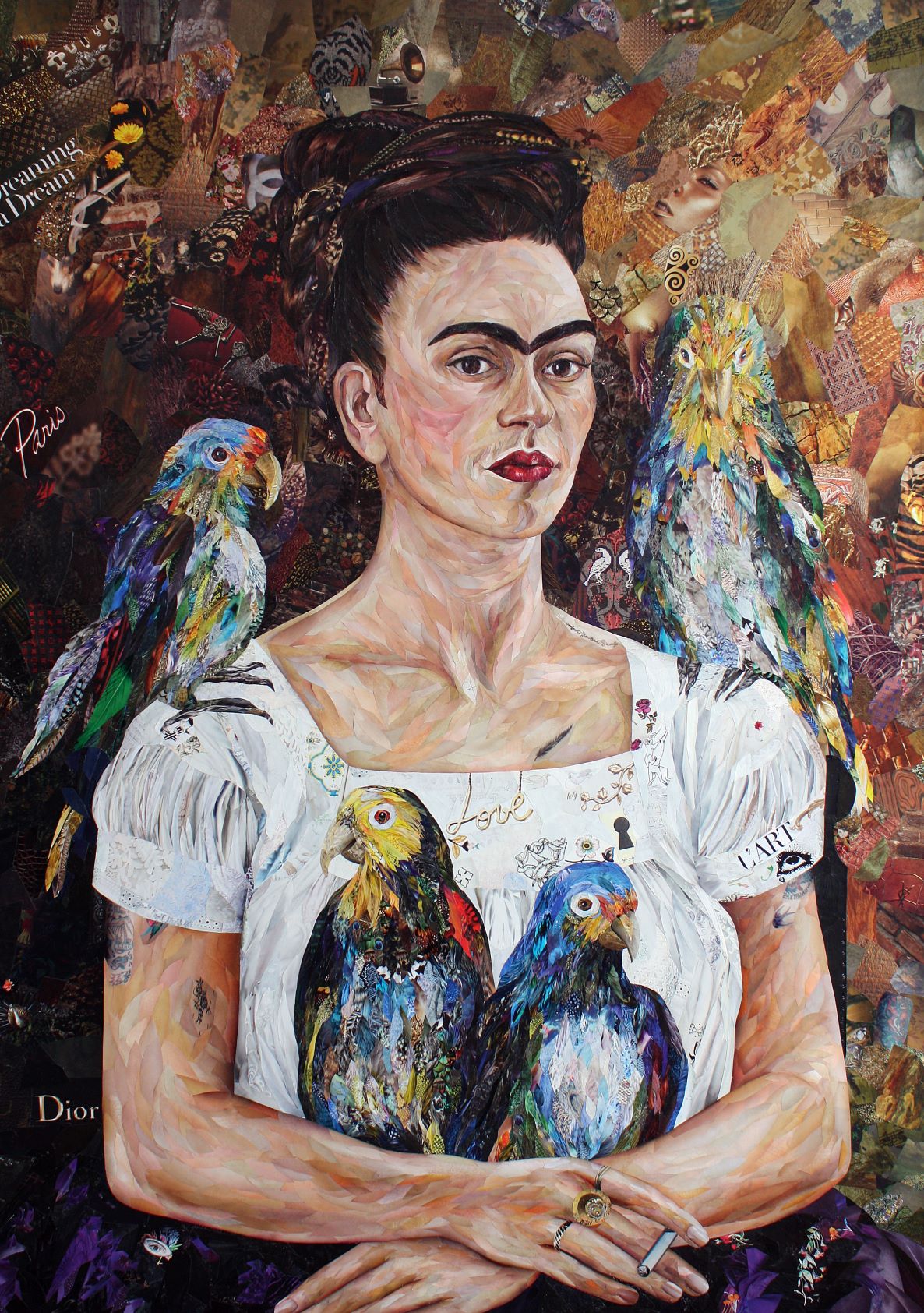 Frida with parrots 100x140sm_m