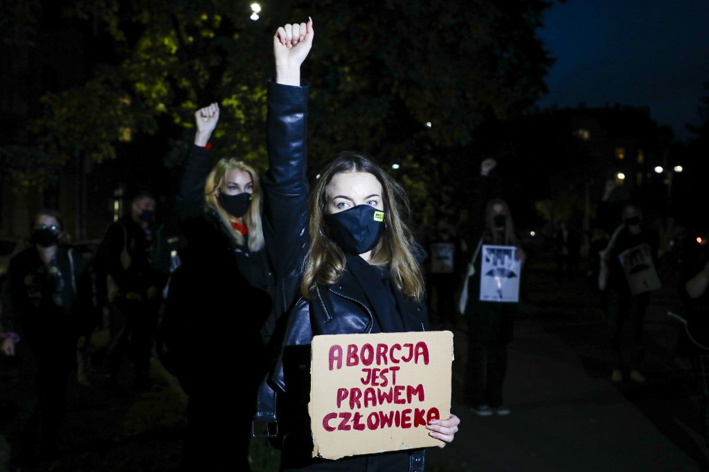 Women Strike Against Banning Legal Abortions In Poland