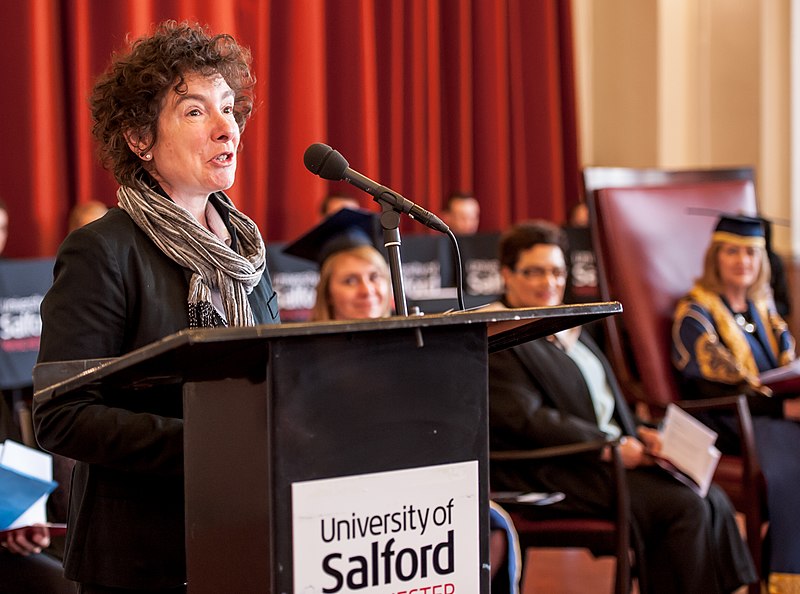 Sixth Chancellor of the University of Salford.Jeanette Winterson