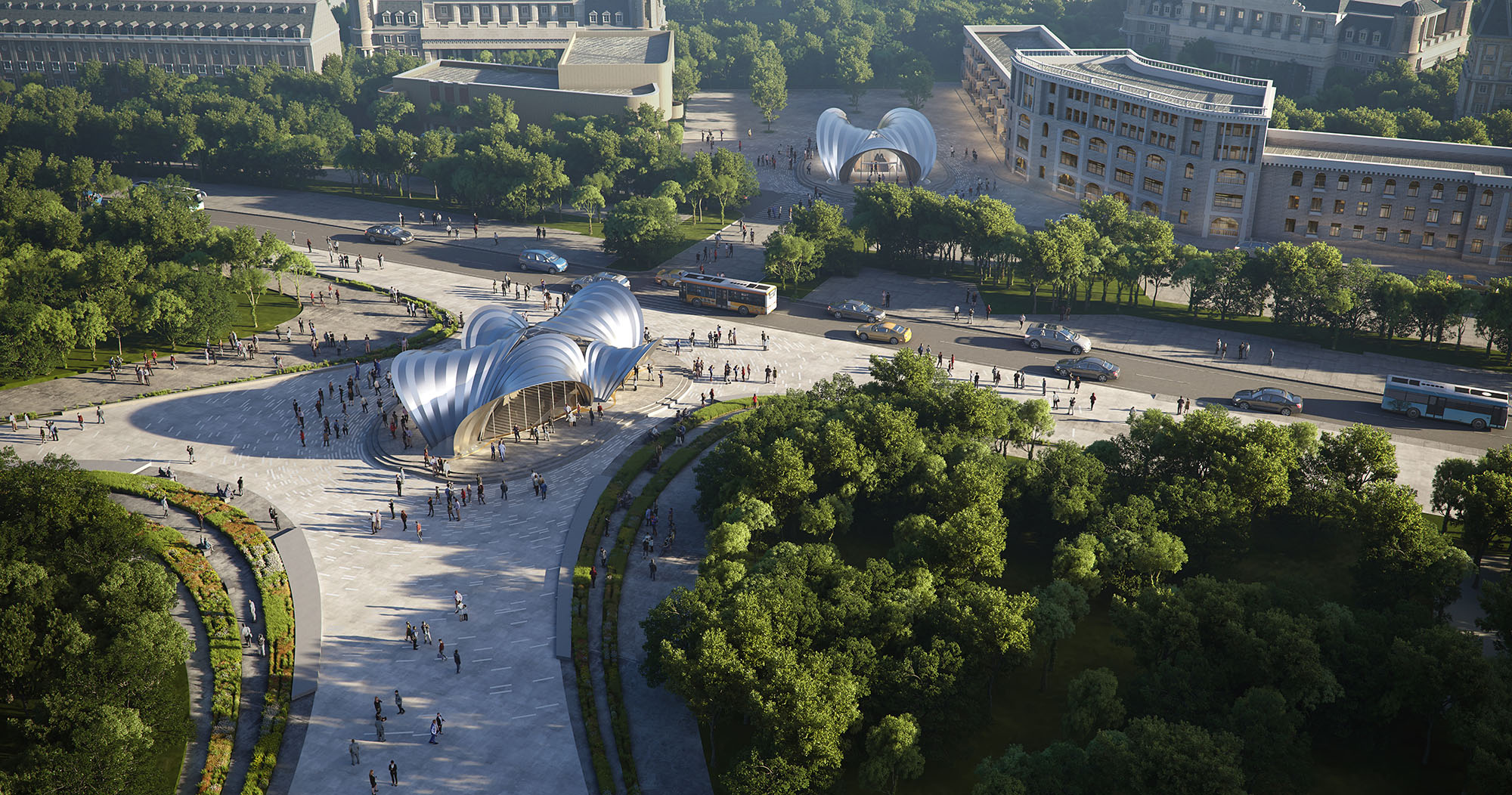 1_ZHA_Dnipro Metro Stations_Render by ATCHAIN