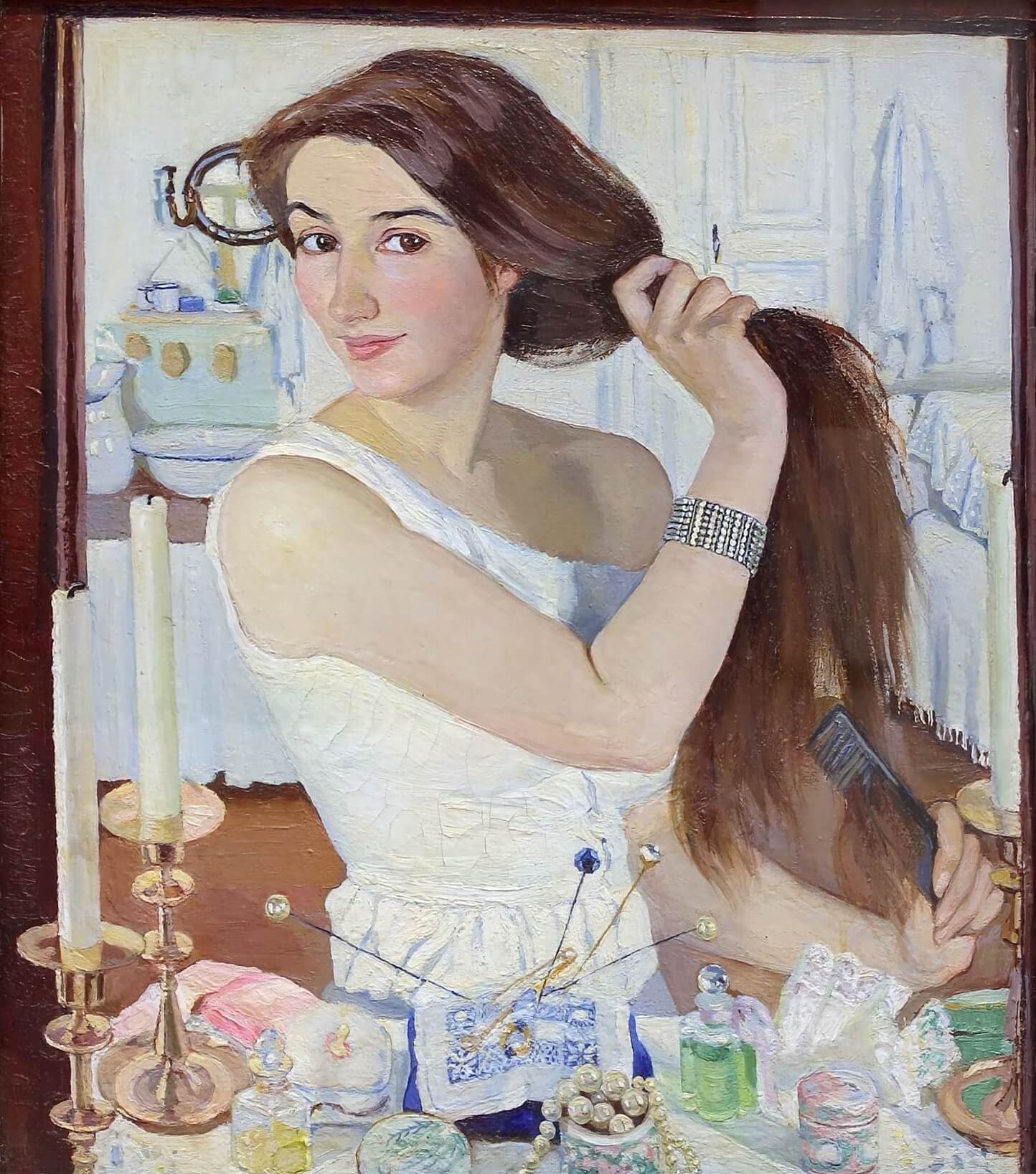 «За туалетом. Самопортрет»‎, 1909 рік, Третьяковська галерея
