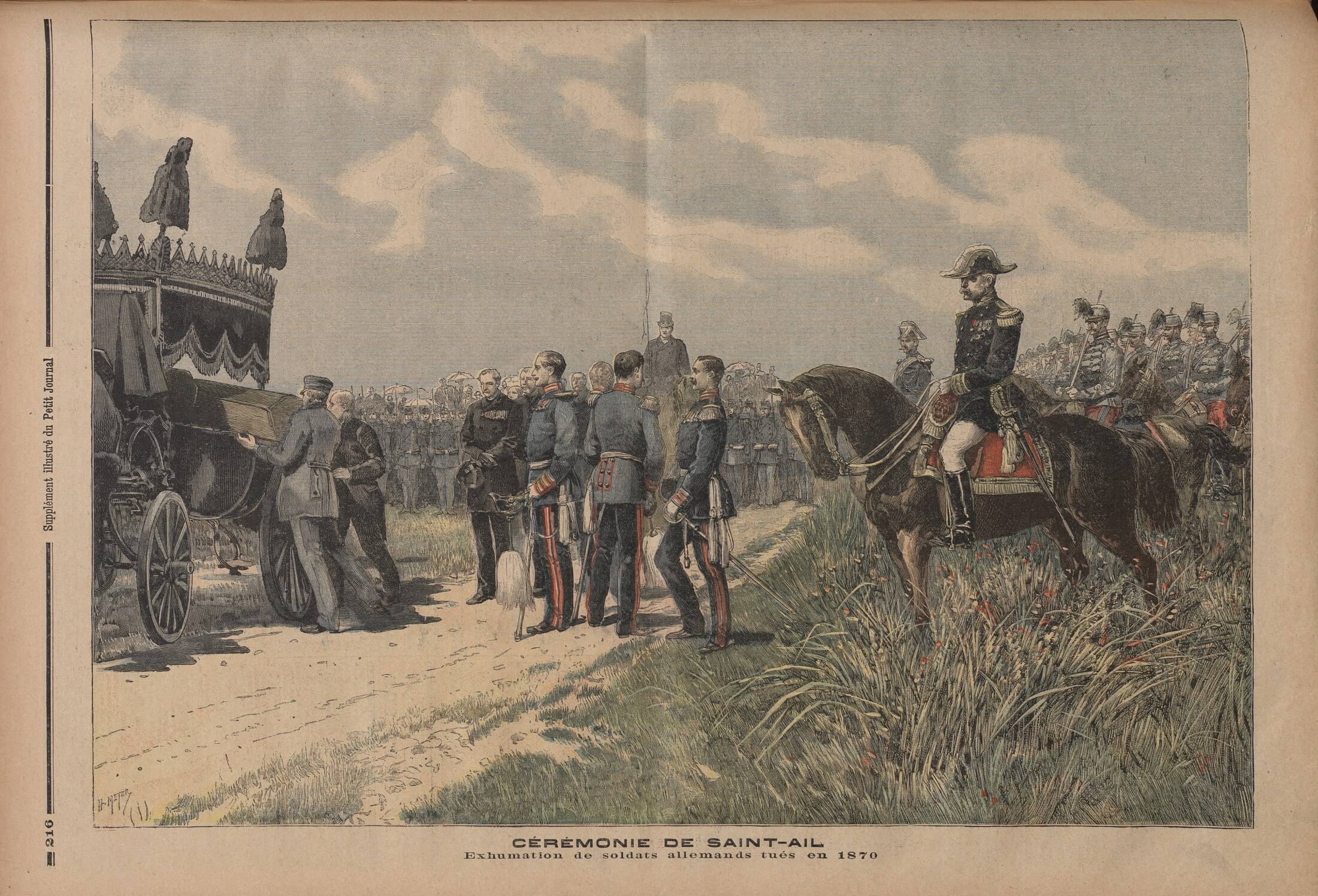 Ексгумація тіл німецьких солдатів у 1870 році /Le Petit journal / RetroNews-BnF / BnF-Partenariats via AFP